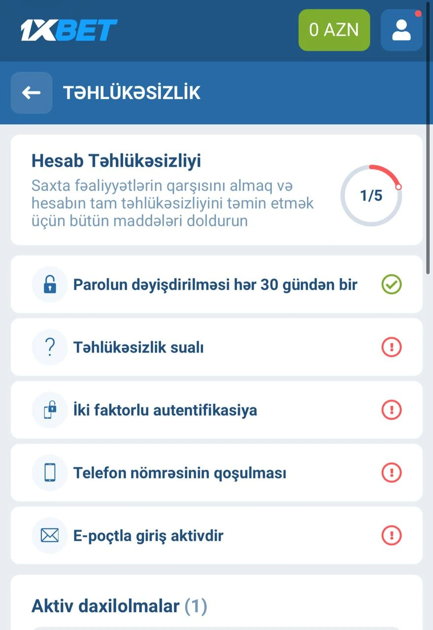 1xbet iphone təhlükəsizlik tədbirləri